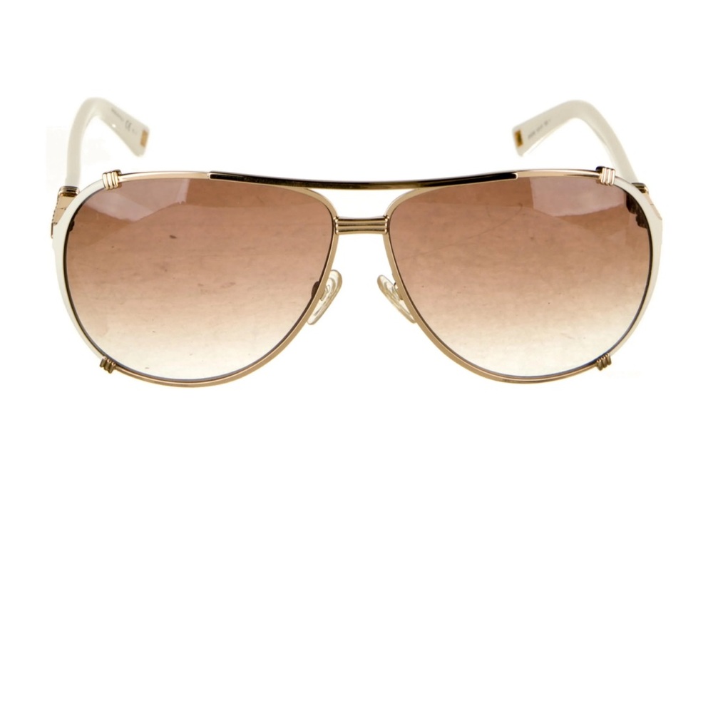 Christian Dior Aviator Goldtone & Brown Chicago 2 Sunglasses